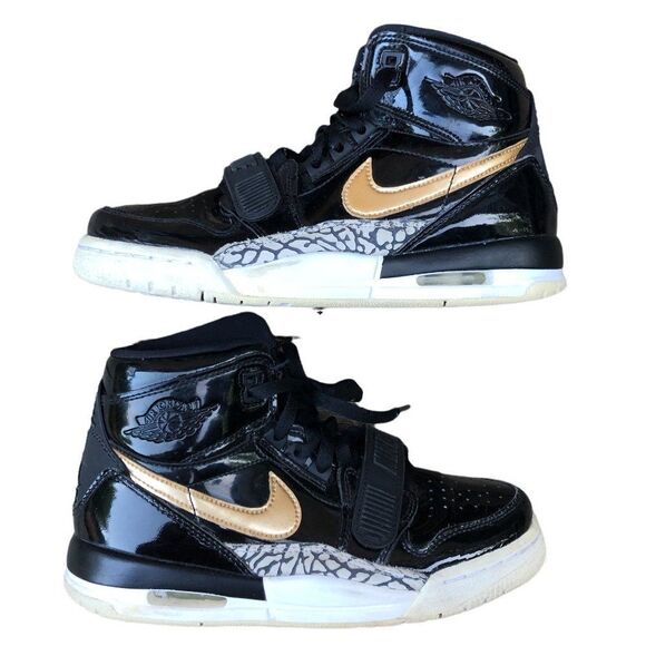 RARE 2018 Nike Air Jordan 1 Legacy 312 Black Golf Patent - Picture 7 of 16